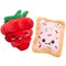 SnugArooz: Poptart & Raspberry - 2 Pack Plush Dog Toys, Food Characters, Squeaks-Crinkles, Pet Multi-Sensory Play, Soft Companions, Cuddle-Fetch-Chew